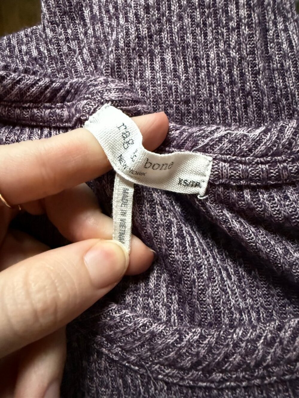 rag & bone Purple Marled Rib Knit Sweater Size XS